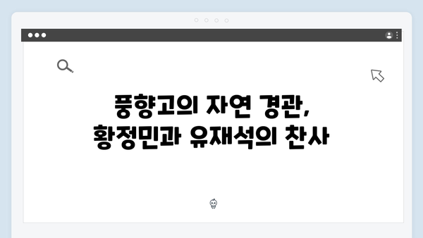 황정민과 유재석의 특별한 여정, 풍향고 속 명소 탐방 가이드