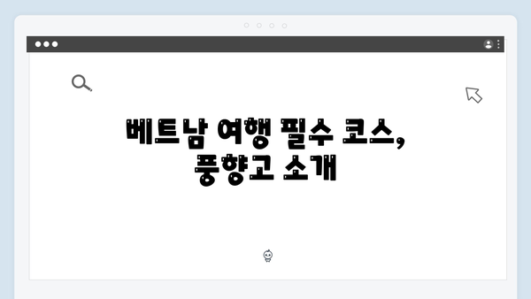 2024 베트남 여행 신상 명소 - 풍향고 촬영지 따라가기