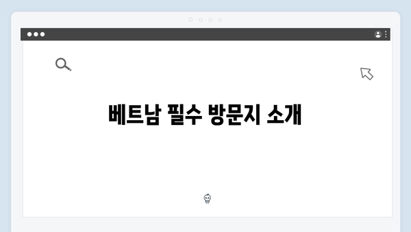 2024 베트남 여행 인기코스 - 풍향고 멤버들의 선택