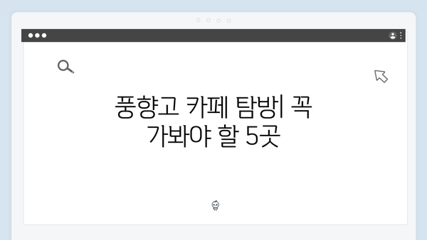 베트남 커피 투어 | 풍향고 카페 리스트