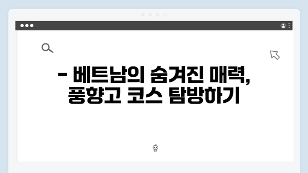 2024 베트남 여행 계획 - 풍향고 코스 따라잡기