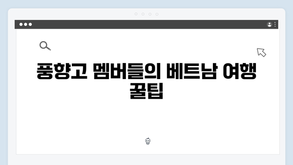 2024 최신 베트남 여행 정보, 풍향고 멤버들이 간 곳은?