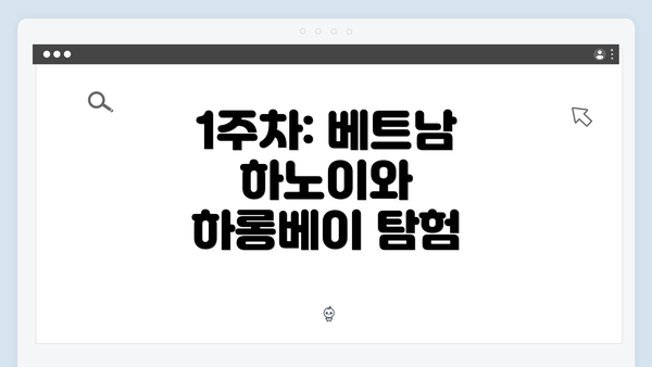 1주차: 베트남 하노이와 하롱베이 탐험
