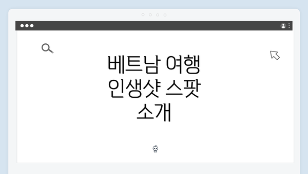 베트남 여행 인생샷 스팟 소개