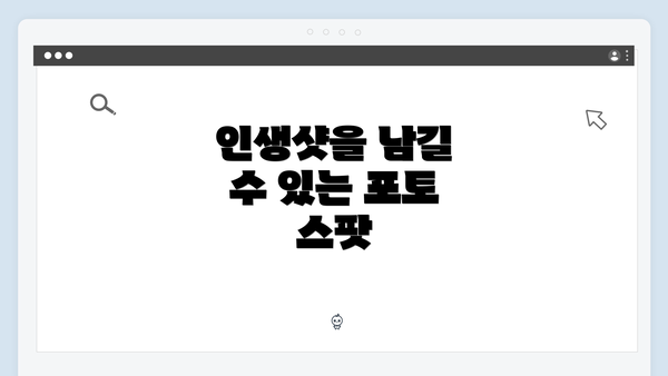 인생샷을 남길 수 있는 포토 스팟