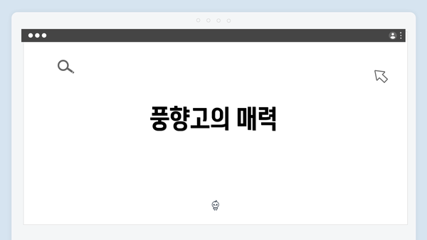 풍향고의 매력