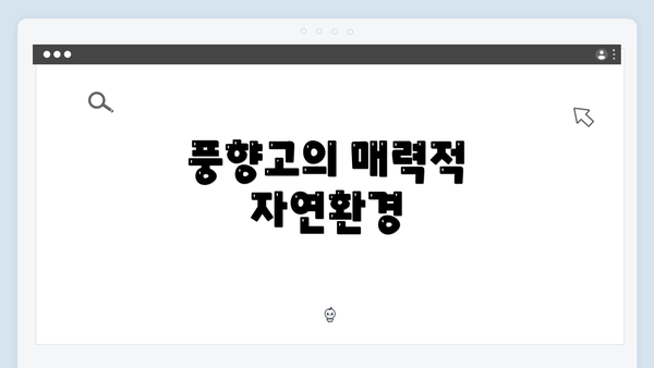 풍향고의 매력적 자연환경