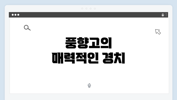 풍향고의 매력적인 경치