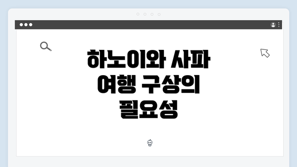 하노이와 사파 여행 구상의 필요성