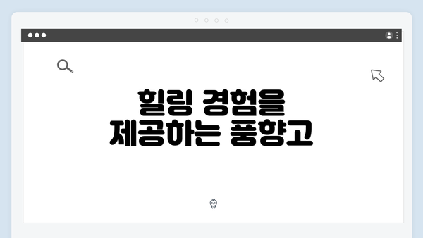 힐링 경험을 제공하는 풍향고