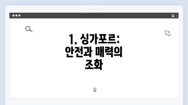 1. 싱가포르: 안전과 매력의 조화