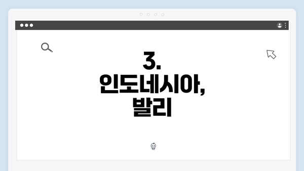 3. 인도네시아, 발리