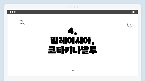 4. 말레이시아, 코타키나발루