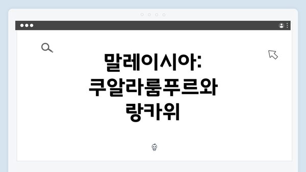 말레이시아: 쿠알라룸푸르와 랑카위