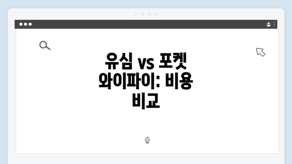 유심 vs 포켓 와이파이: 비용 비교