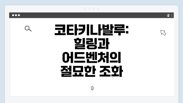 코타키나발루: 힐링과 어드벤처의 절묘한 조화