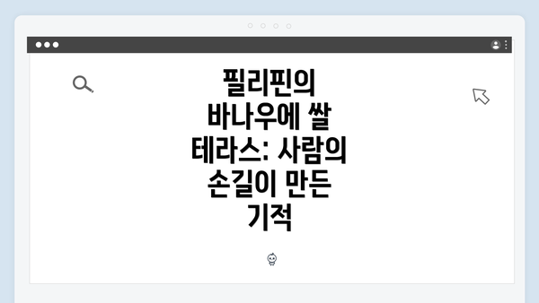 필리핀의 바나우에 쌀 테라스: 사람의 손길이 만든 기적