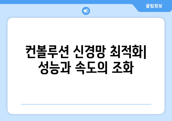 컨볼루션 신경망의 복잡도: 성능 대 속도 간의 절충