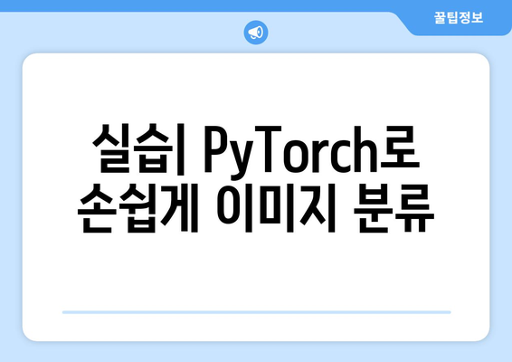 실습| PyTorch로 손쉽게 이미지 분류