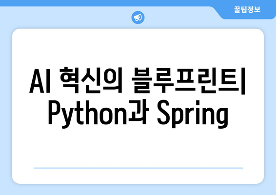 AI 혁신의 블루프린트| Python과 Spring