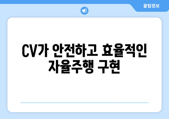 CV가 안전하고 효율적인 자율주행 구현