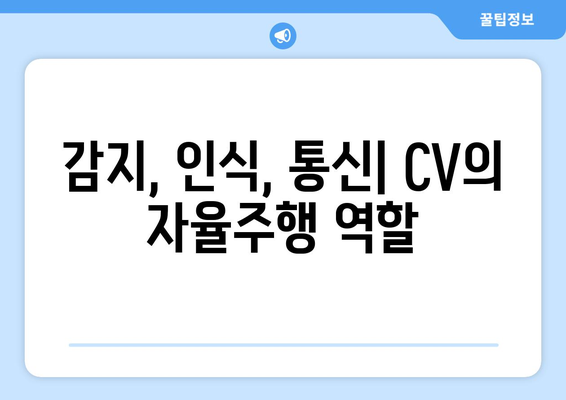 감지, 인식, 통신| CV의 자율주행 역할