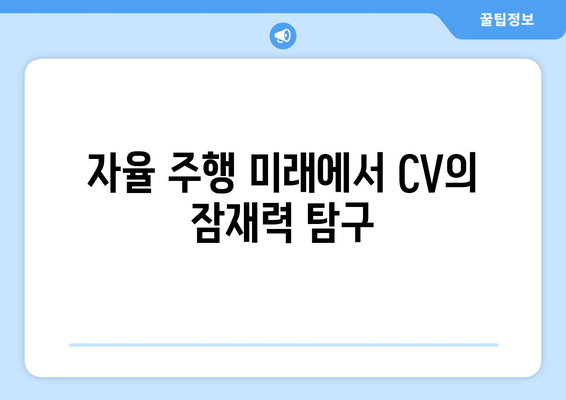 자율 주행 미래에서 CV의 잠재력 탐구