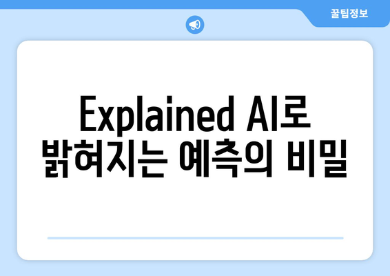 Explained AI로 밝혀지는 예측의 비밀