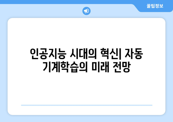 자동 기계학습의 원리와 응용