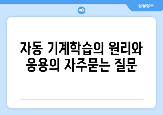 자동 기계학습의 원리와 응용