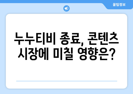 누누티비 자진 종료: 대체 사이트 등장 기대감