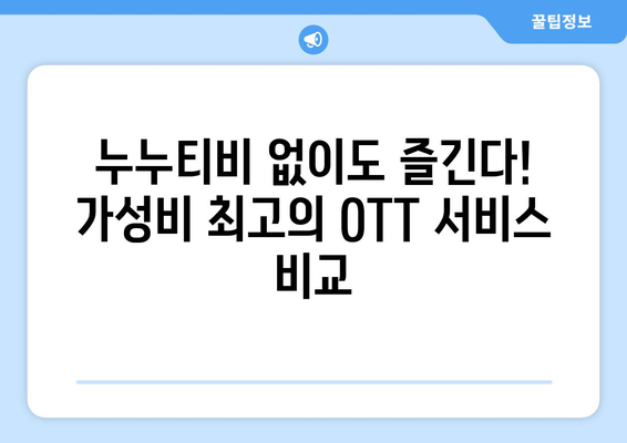 누누티비 대체: 가성비 뛰어난 옵션과 그 숨은 비용