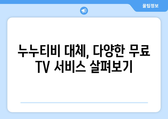 누누티비 대체: 공짜 TV 옵션