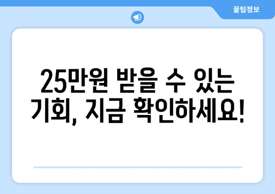 25만원 지급에 대한 최신 소식