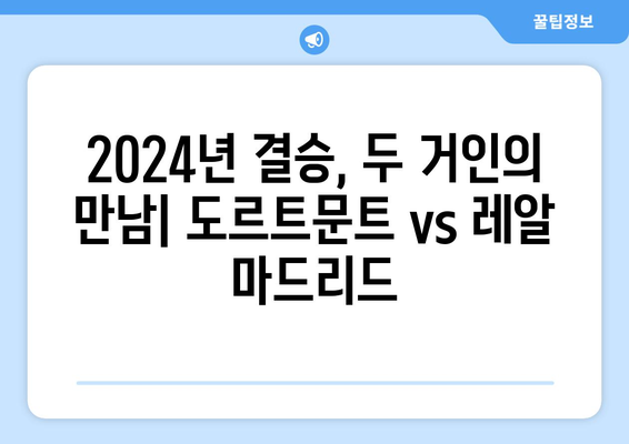 리그 결승 프리뷰: 도르트문트 vs 레알 마드리드 (2024.06.02)