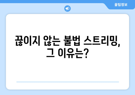 제2의 누누티비 등장... 불법 스트리밍 사이트 근절은 언제?