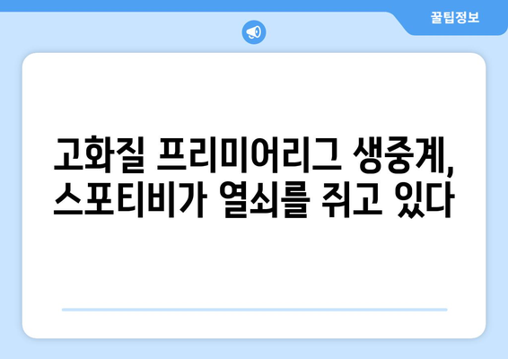 고화질 프리미어리그 무료 시청: 스포티비의 가능성