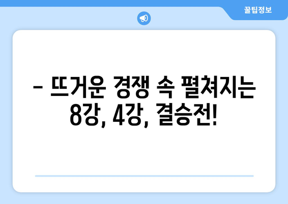 골프토너먼트 중계 일정: 8강, 4강, 결승전