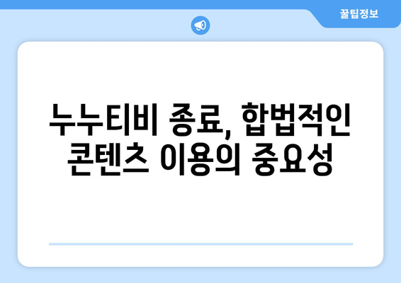 누누티비 서비스 종료: 대체 사이트 출시 가능성