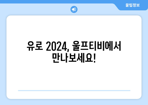 유로 2024 중계와 해외 스포츠 중계, 울프티비에서 확인