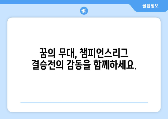 스포티비 이벤트, 챔피언스리그 결승전 소개