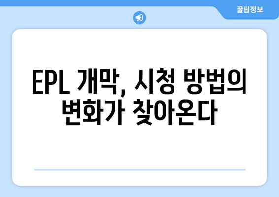 EPL 개막일: 스포티비와 네이버플러스 멤버십 종료