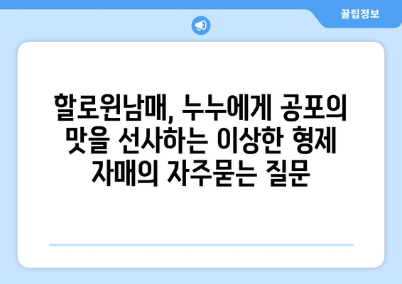 할로윈남매, 누누에게 공포의 맛을 선사하는 이상한 형제 자매