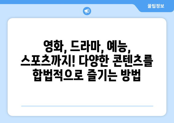 누누티비 대체 방법 탐구: 안전하고 합법적인 옵션