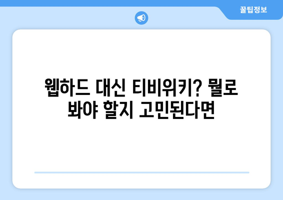 웹하드 대신 티비위키? 궁금증 해결