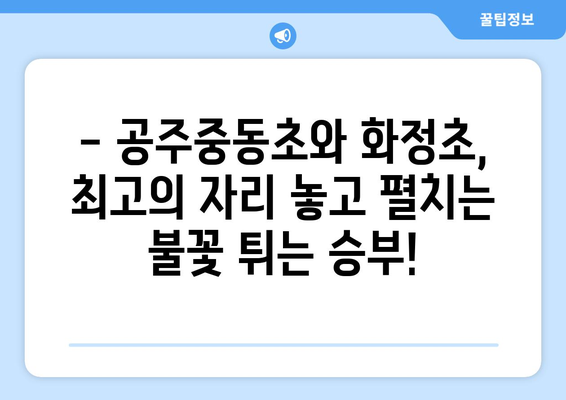 스포티비골프앤헬스, 공주중동초 vs 화정초 천안흥타령기 결승전 중계