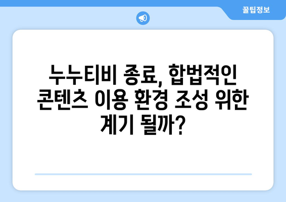 누누티비 종료: 대체 사이트 출현 가능성