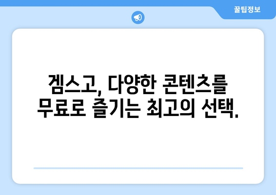 누누티비 대체사이트 겜스고로 콘텐츠 시청하기