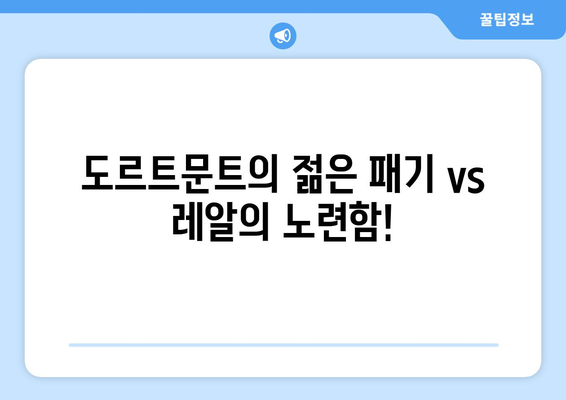 SPOTV 프리뷰: 6월 2일 도르트문트 vs 레알 마드리드 결승전