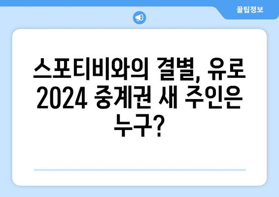 유로 2024 중계권, 스포티비에서 방송되지 않는다